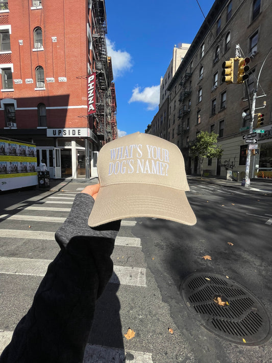 WHAT'S YOUR DOG'S NAME? Cool Guy Hat (Khaki)